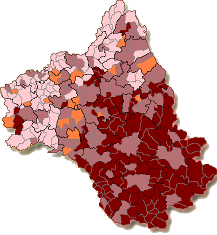 Les communes de l'Aveyron