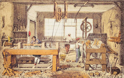 19ème siècle - Un atelier de menuisier