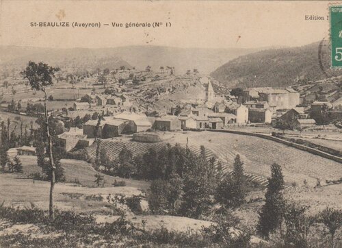 1. SAINT-BEAULIZE (Aveyron) - Vue générale au début du 20e siècle